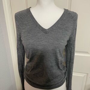 Banana Republic Gray V-Neck Sweater